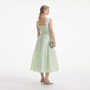 SELF PORTRAIT SS24 Mint Jacquard Midi Dress