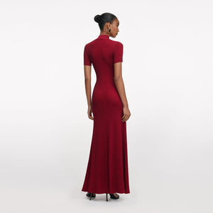 SP VIP PRICE Red Lurex Knit Maxi Dress