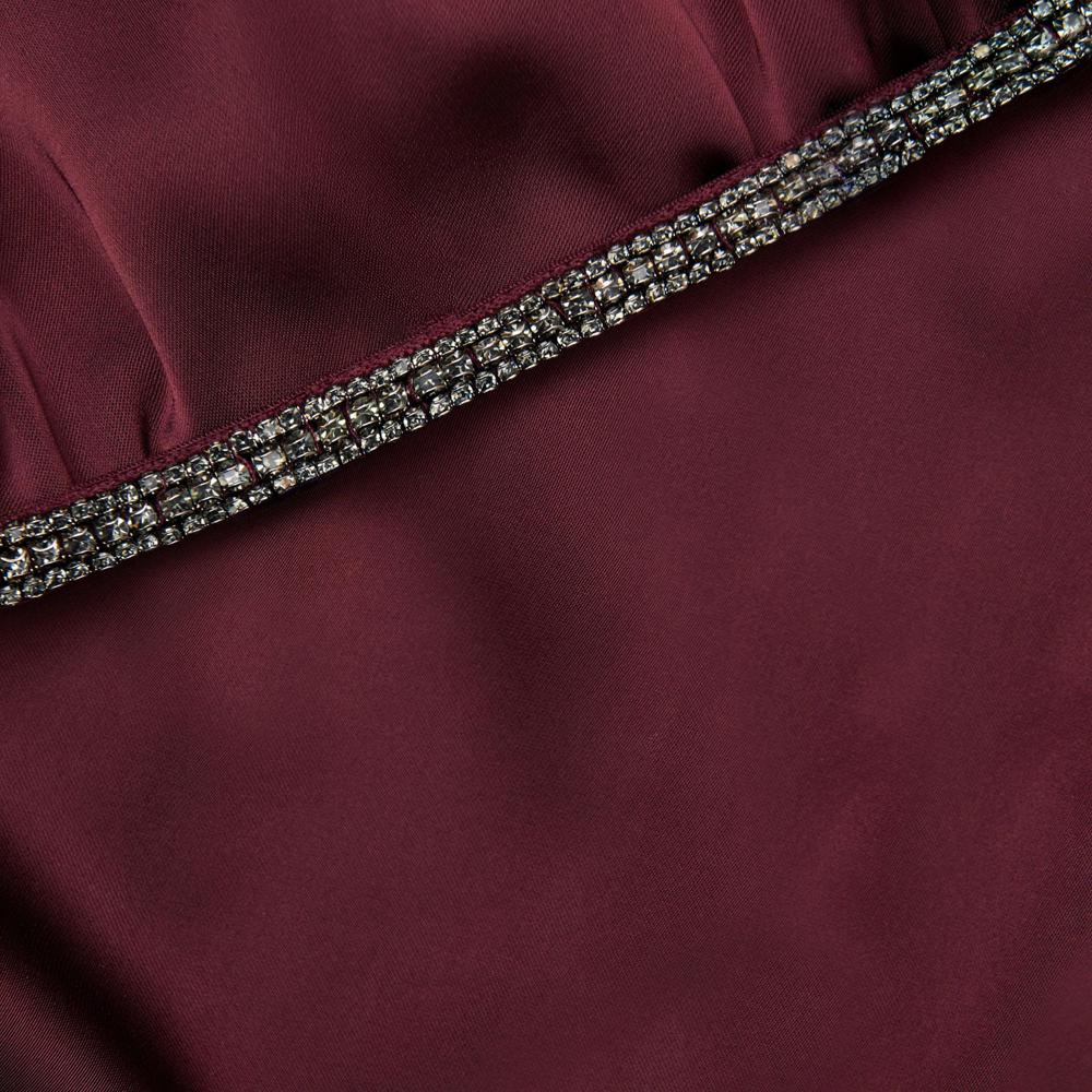 SP VIP PRICE Burgundy Satin Maxi Dress