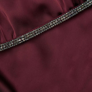 SP VIP PRICE Burgundy Satin Maxi Dress