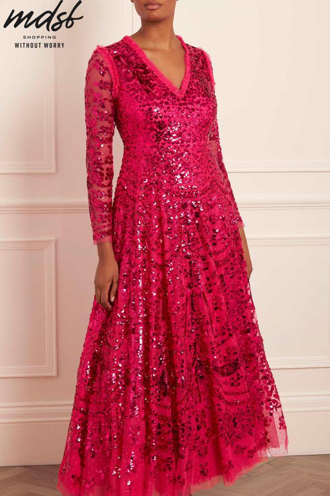 Needle & Thread CHRISTMAS SALE Chandelier Gown - pink