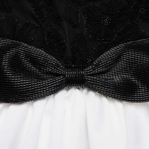 SELF PORTRAIT SS25 VIP PRICE Black And White Tulle Mini Dress