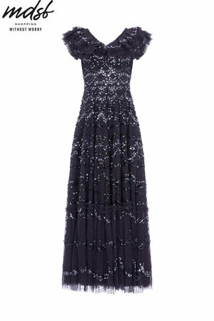 Needle & Thread CHRISTMAS SALE Everthine Ankle Gown - black