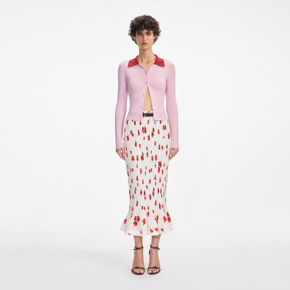 SP VIP PRICE Pink Merino Wool Cardigan