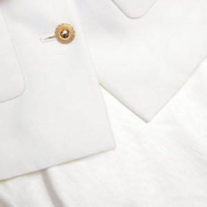SP VIP PRICE Cream Taffeta Chain Belt Maxi Dress