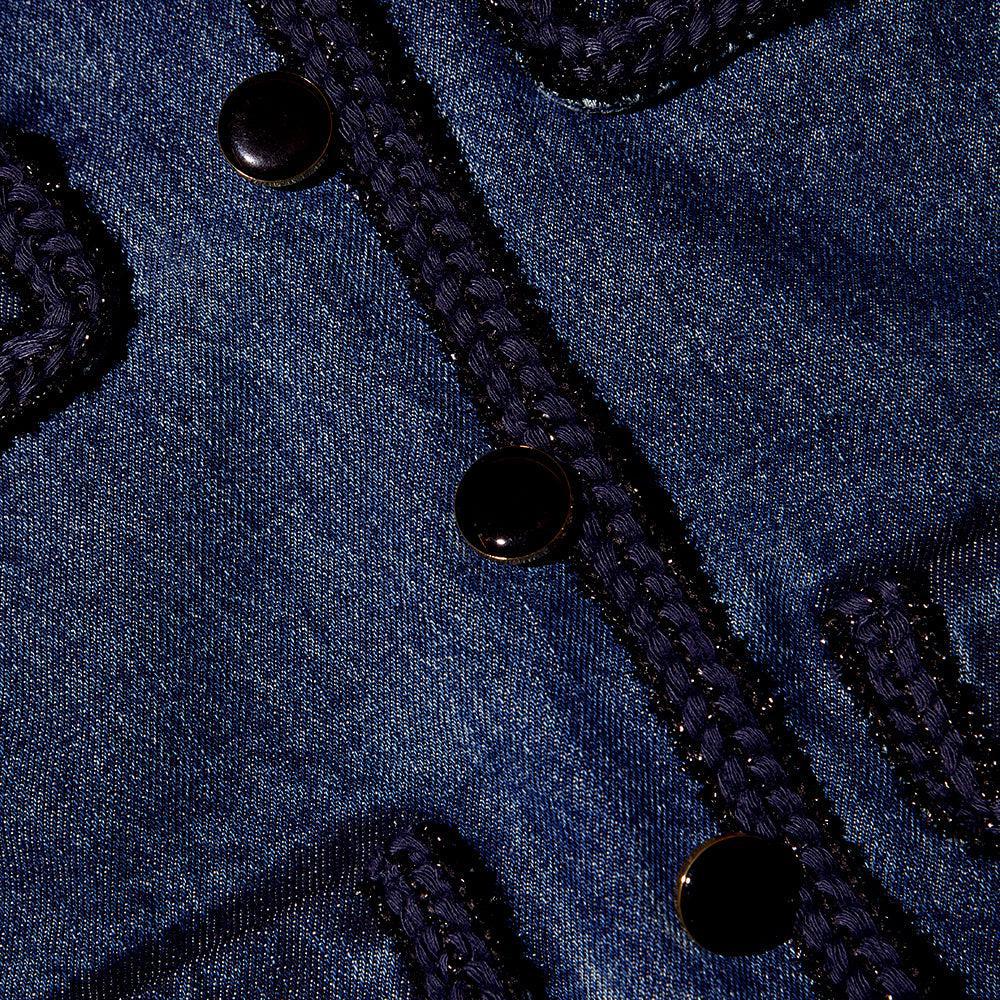 SELF PORTRAIT BLACK FRIDAY SALE Braid Detail Denim Jacket