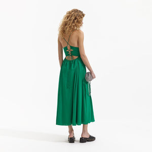 SELF PORTRAIT BLACK FRIDAY SALE Green Strappy Midi Dress