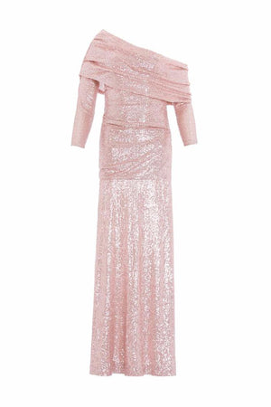 Needle & Thread CYBER SALE Nova One-Shoulder Ankle Gown - pink