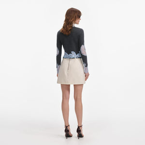 SP VIP PRICE Grey Contrast Lace Jumper