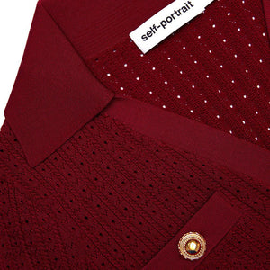 SP VIP PRICE Burgundy Pointelle Knit Mini Dress