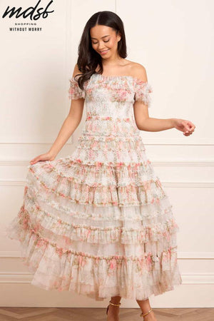 Needle & Thread PO and SALE Madame Rose Elodie Off-Shoulder Ankle Gown