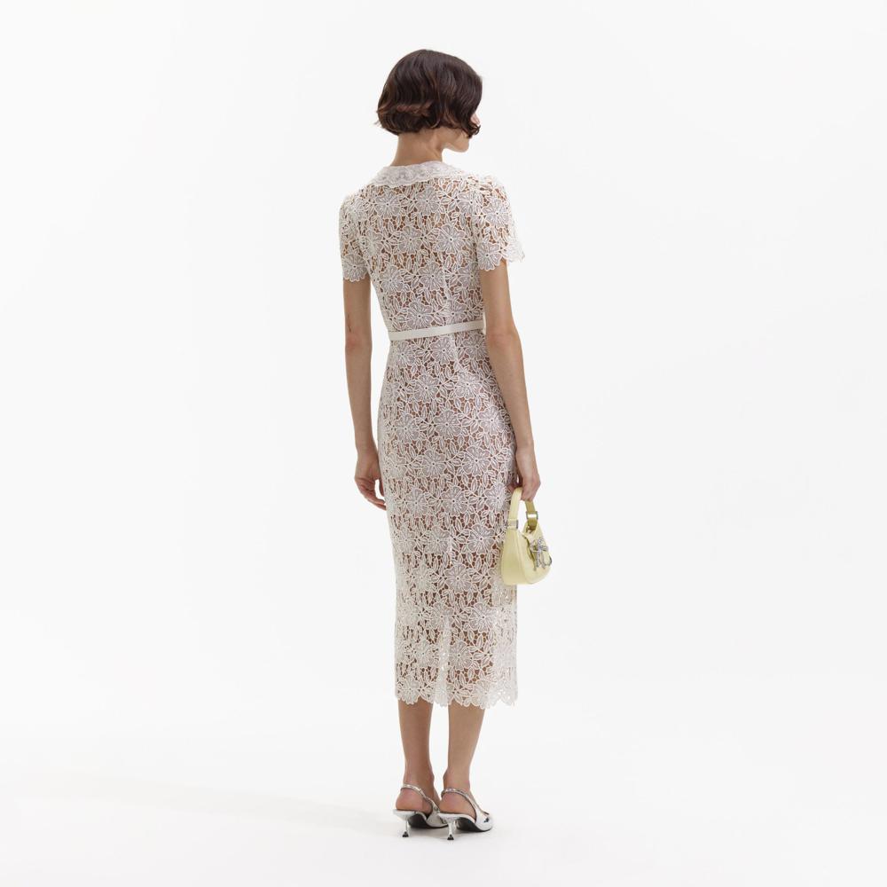 SELF PORTRAIT BLACK FRIDAY SALE Cream Lace Midi Dress