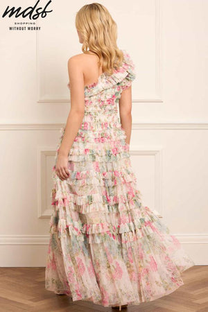 Needle & Thread PO and SALE Floral Romance Lisette One-Shoulder Gown - multi