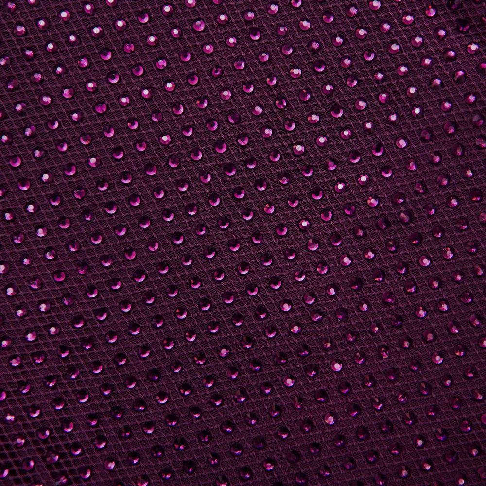 SP VIP PRICE Burgundy Rhinestone Fishnet Midi Dress