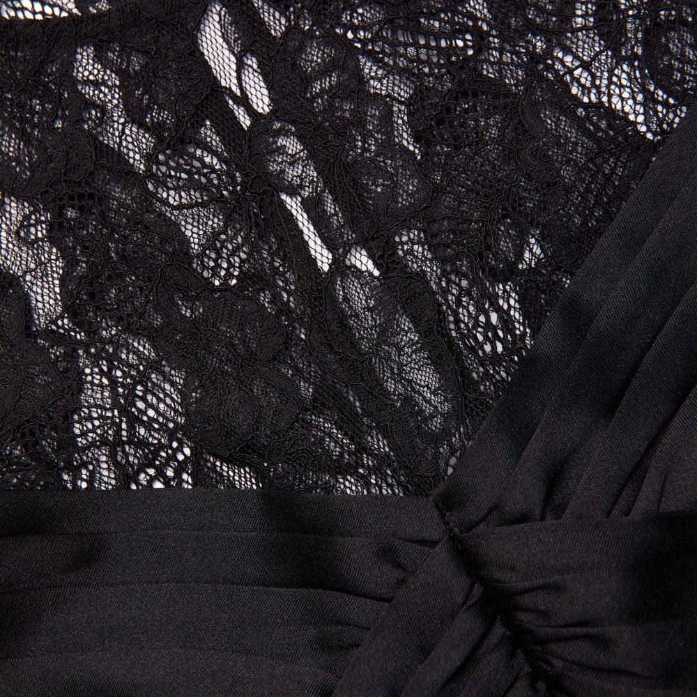 SP VIP PRICE Black Taffeta Lace Mini Dress