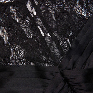 SP VIP PRICE Black Taffeta Lace Mini Dress