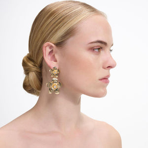SP VIP PRICE Gold Flower Tiered Earrings