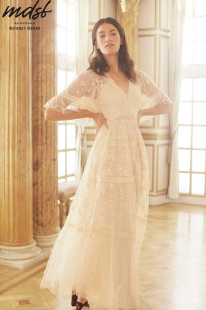 Needle & Thread CHRISTMAS SALE Lottie Lace Gown - champagne