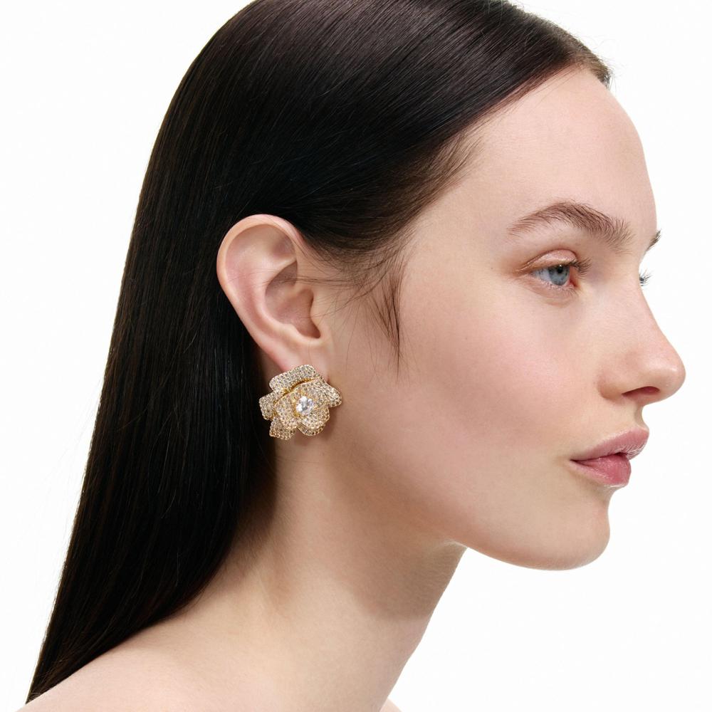SP VIP PRICE Gold Crystal Flower Earrings