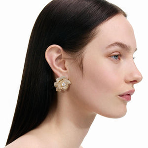 SP VIP PRICE Gold Crystal Flower Earrings
