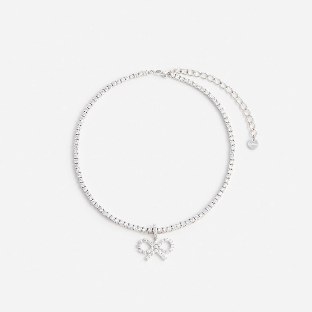 SP VIP PRICE Crystal Bow Tennis Necklace