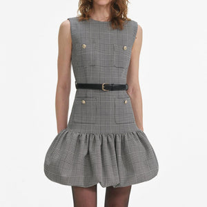 SP VIP PRICE Prince Of Wales Check Mini Dress
