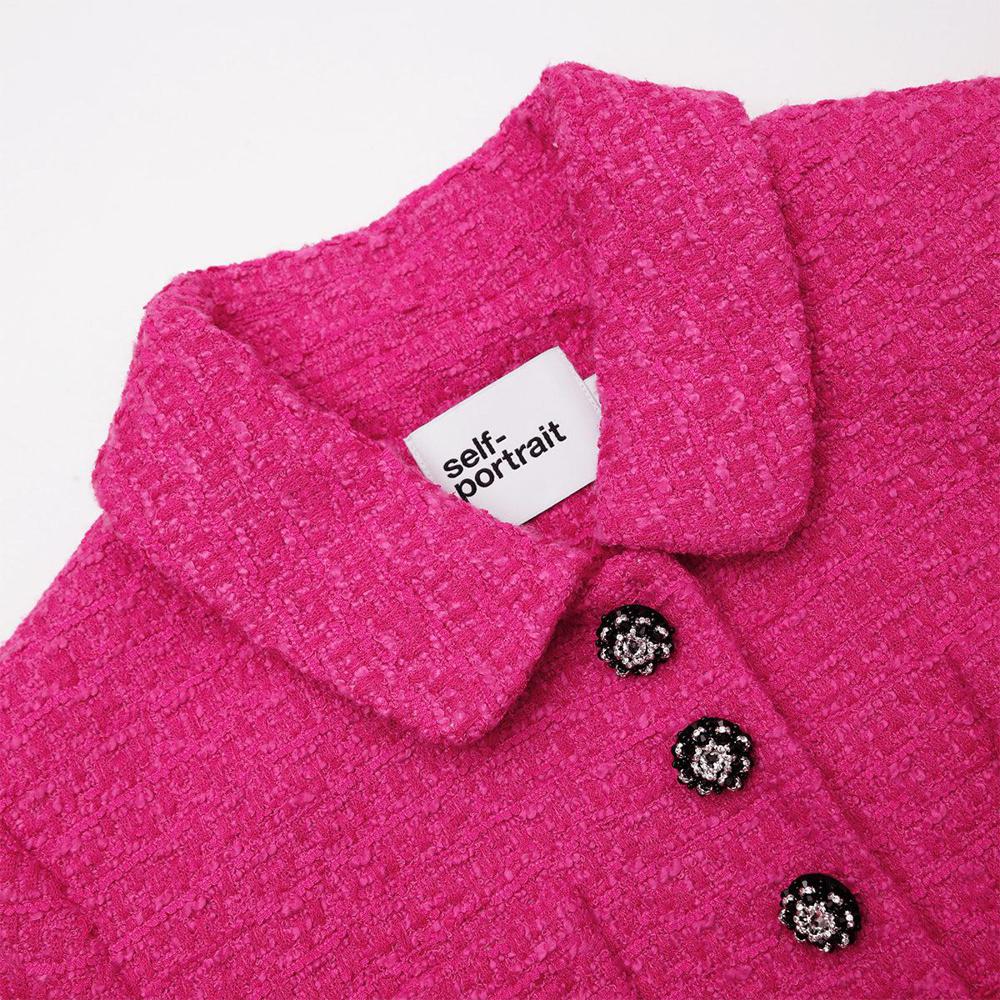 SELF PORTRAIT BLACK FRIDAY SALE Fuchsia Boucle Jacket