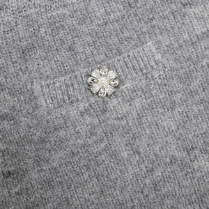 SP VIP PRICE Grey Fluffy Knit Mini Skirt