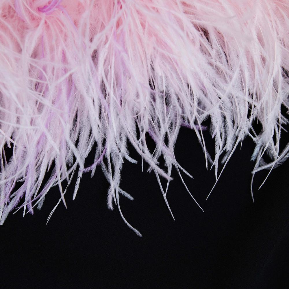 SELF PORTRAIT BLACK FRIDAY SALE Black Crepe Feather Mini Dress