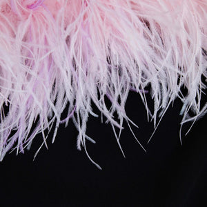 SELF PORTRAIT BLACK FRIDAY SALE Black Crepe Feather Mini Dress