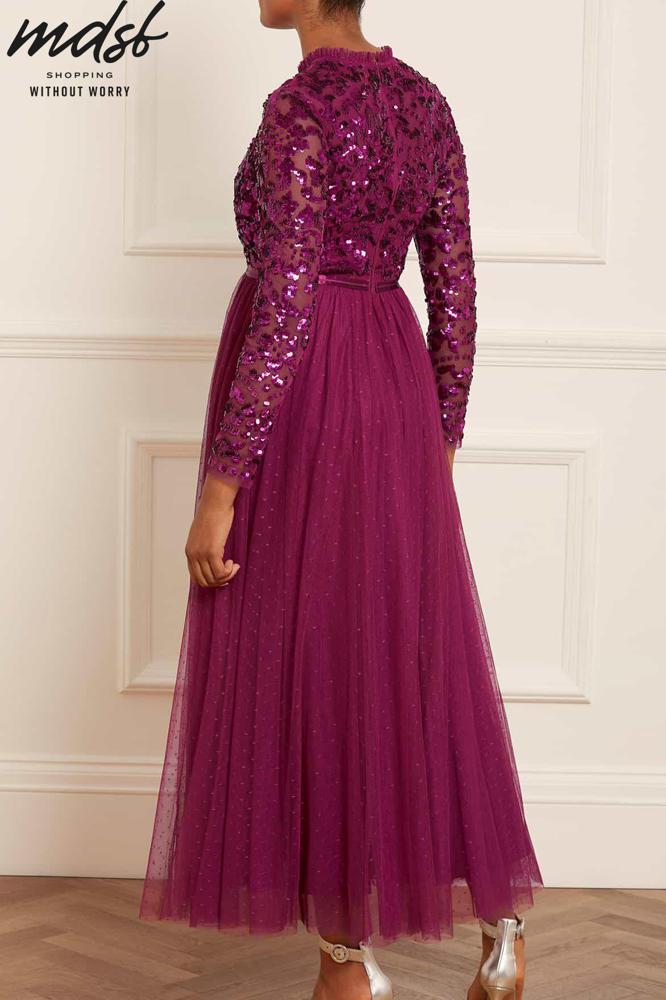 Needle & Thread CHRISTMAS SALE Tempest Bodice Ankle Gown - purple