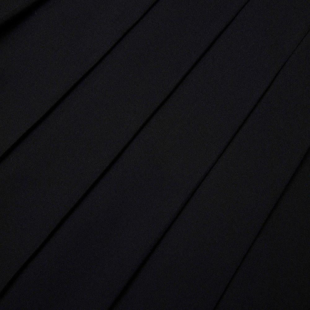 SP VIP PRICE Black Pleated Twill Maxi Skirt