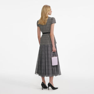 SP VIP PRICE Houndstooth Tailored Midi Dress