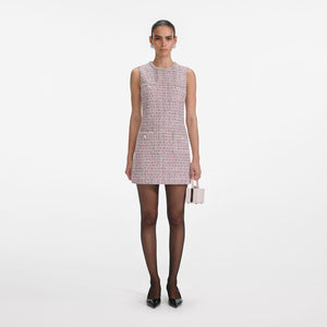 SP VIP PRICE Pink Boucle Sleeveless Mini Dress