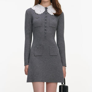 SP VIP PRICE Grey Knit Mini Dress