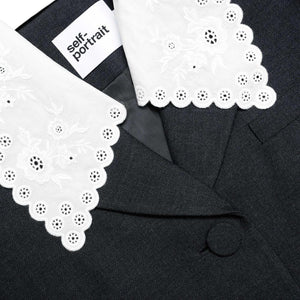 SP VIP PRICE Grey Wool Collared Jacket