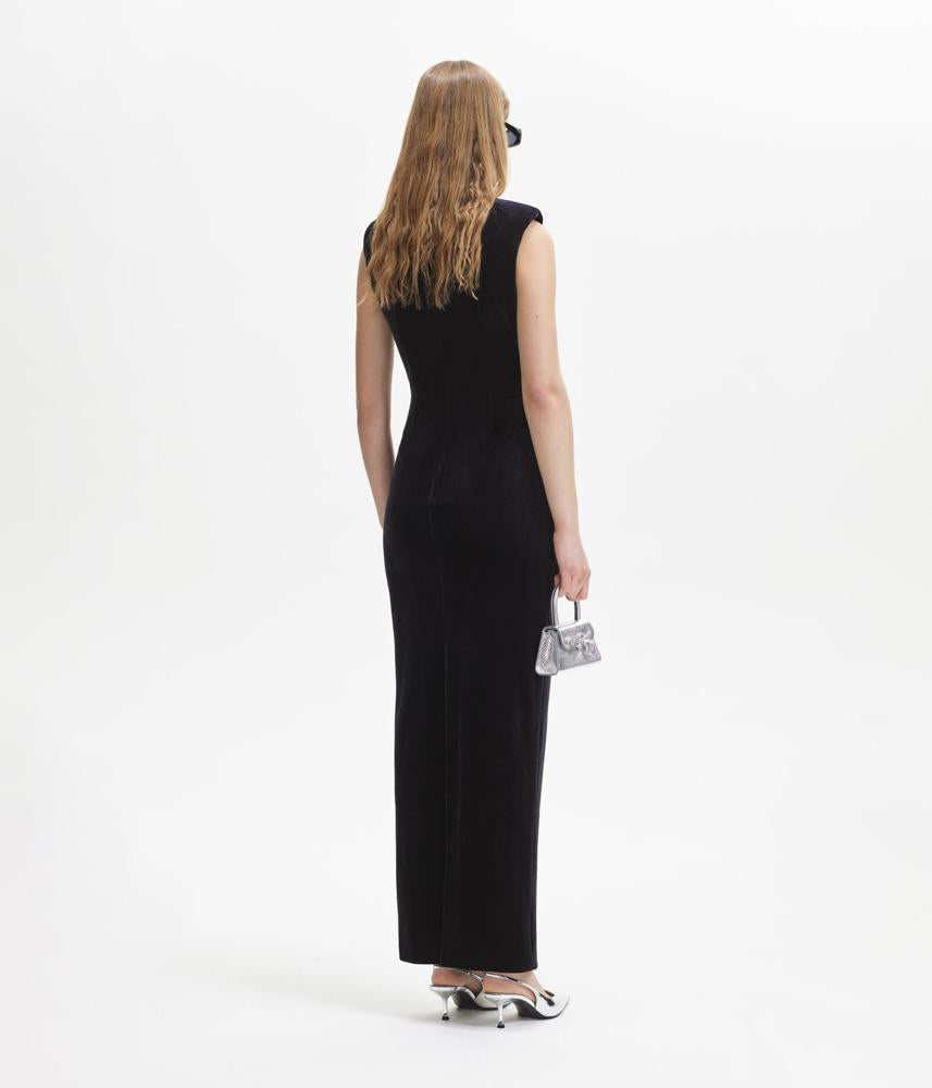 SELF PORTRAIT BLACK FRIDAY SALE Black Velvet Cut Out Maxi Dress