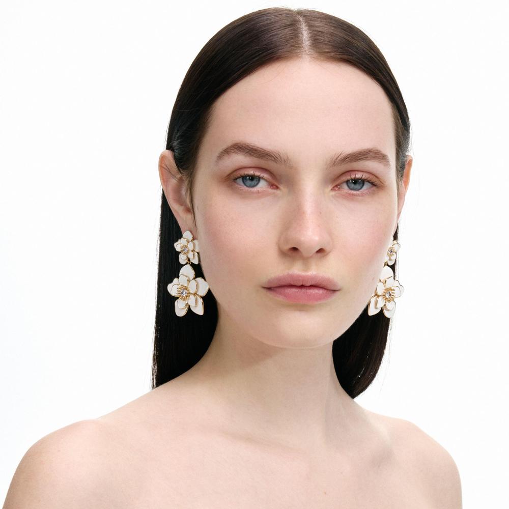SP VIP PRICE Enamel Flower Tiered Earrings