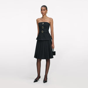SP VIP PRICE Black Denim Bandeau Top