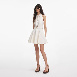 SP VIP PRICE Cream Linen Mini Dress