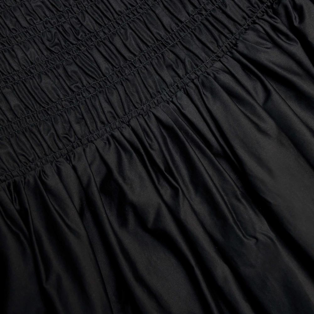 SP VIP PRICE Black Cotton Midi Skirt