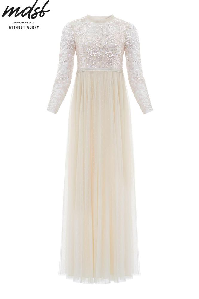 Needle & Thread CHRISTMAS SALE Tempest Bodice Maxi Dress - champagne