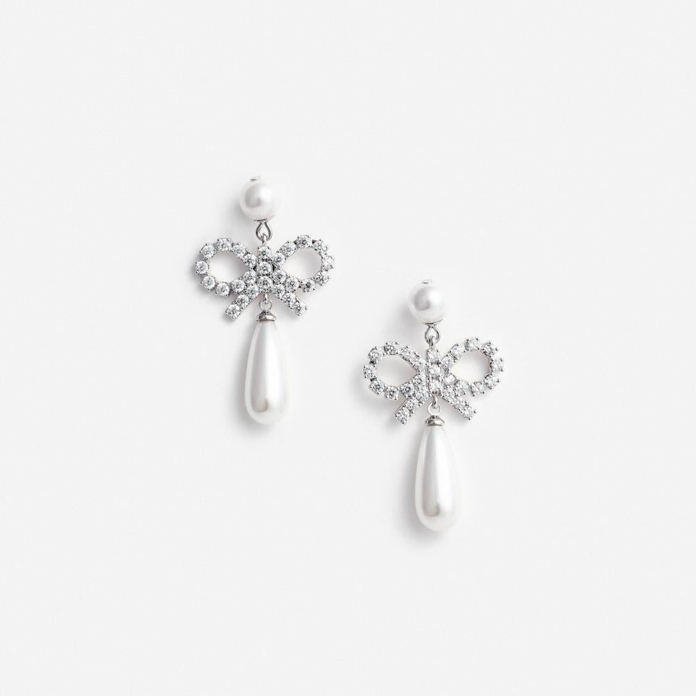 SP VIP PRICE Pearl Bow Droplet Earrings