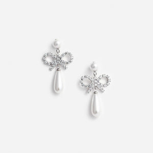 SP VIP PRICE Pearl Bow Droplet Earrings