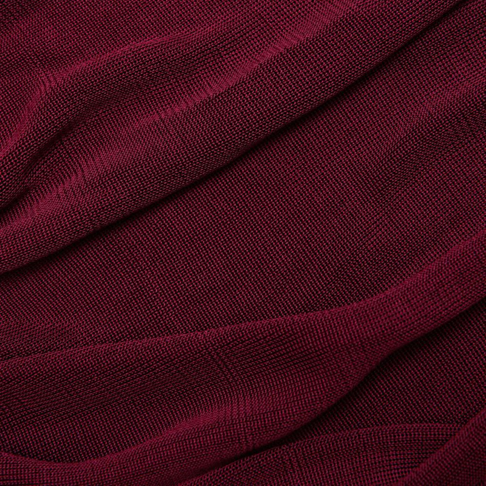 SELF PORTRAIT SS24 Burgundy Viscose Knit Maxi Dress