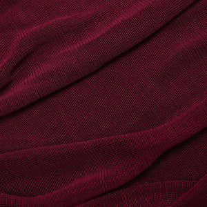 SELF PORTRAIT SS24 Burgundy Viscose Knit Maxi Dress