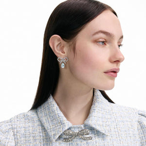 SP VIP PRICE Micro Bow Blue Droplet Earrings