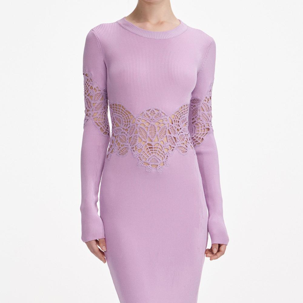 SP VIP PRICE Pink Viscose Knit Cut Out Maxi Dress