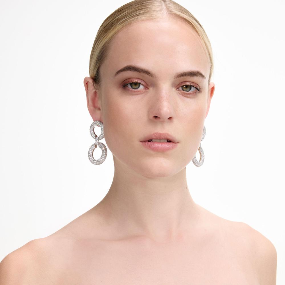 SP VIP PRICE Crystal Link Two Tiered Earrings