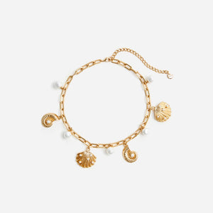 SP VIP PRICE Gold Pearl Shell Charm Necklace